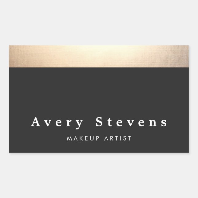 Stylish Modern Gold and Black Striped Sticker (Front)