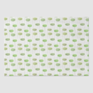 Stylish modern green macarons pastry bakery tissue paper