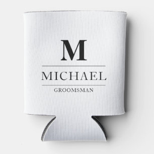 Stylish Modern Groomsmen Gifts Monogram Best Man Can Cooler