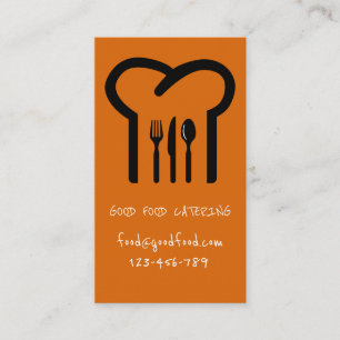 Stylish modern hip catering foodie business card