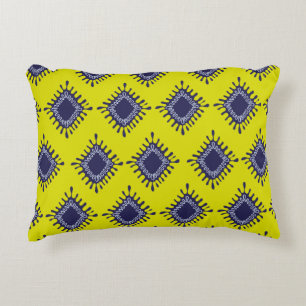 Stylish modern ikat tribal seamless pattern accent pillow
