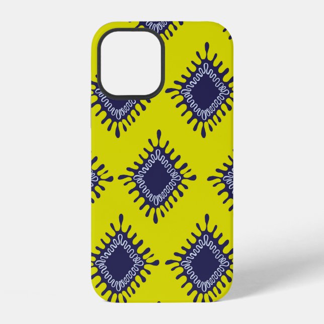 Stylish modern ikat tribal seamless pattern iPhone case (Back)