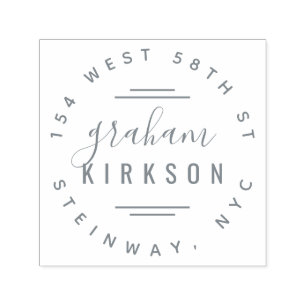 Stylish Modern Lettering Personal Return Address Self-inking Stamp