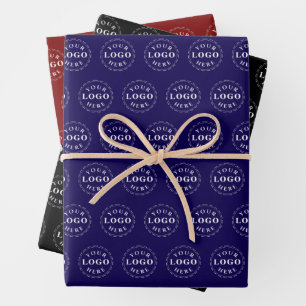 Stylish Modern Logo Pattern BRB Gift Wrap Sheets