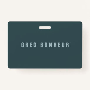 Stylish Modern Looking Name Blue Grey Badge