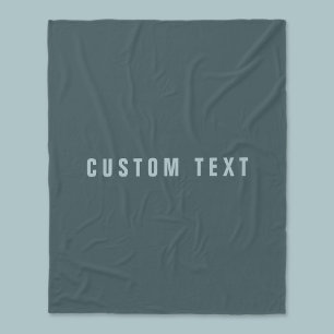 Stylish Modern Looking Name Blue Grey Fleece Blanket