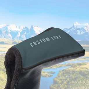 Stylish Modern Looking Name Blue Grey Golf Head Cover