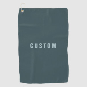 Stylish Modern Looking Name   Blue Grey Golf Towel