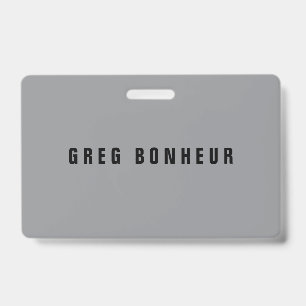 Stylish Modern Looking Name   Grey & Black Badge