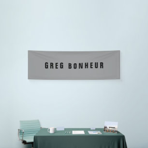 Stylish Modern Looking Name   Grey & Black Banner