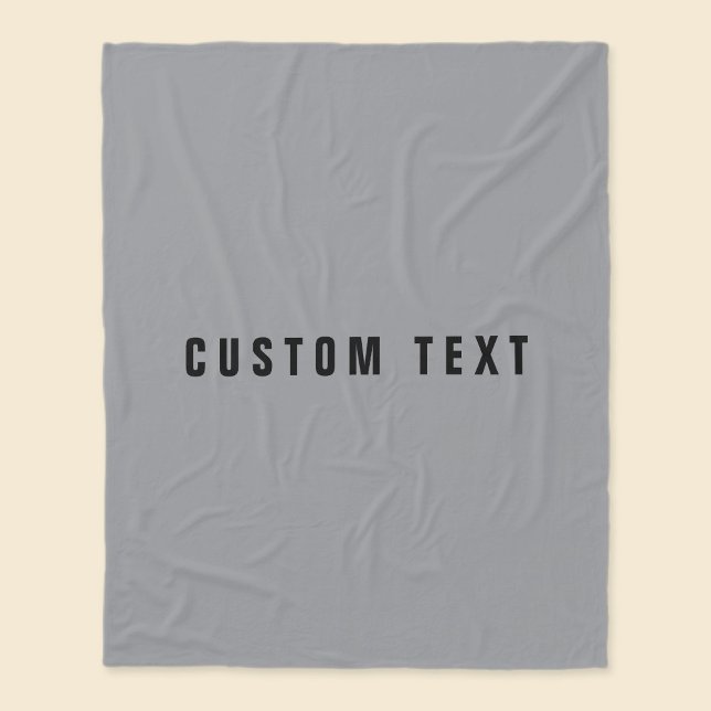 Stylish Modern Looking Name | Grey & Black Fleece Blanket (Creator Uploaded)