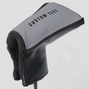 Stylish Modern Looking Name   Grey & Black Golf Head Cover