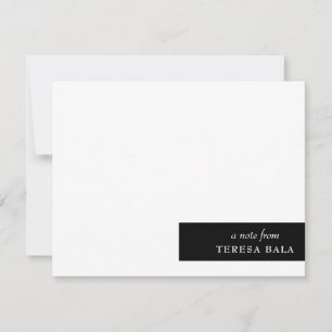 Stylish Modern Minimal Black and White Design Card