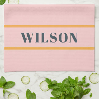 Stylish Modern Minimalist Colourful Retro Pink Kitchen Towel