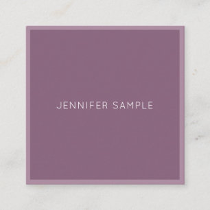 Stylish Modern Minimalist Design Luxury Template Square Business Card