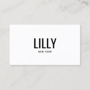 Stylish Modern Minimalist Professional Black White Business Card