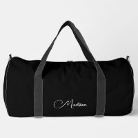 Stylish Modern Minimalist Script Name Black