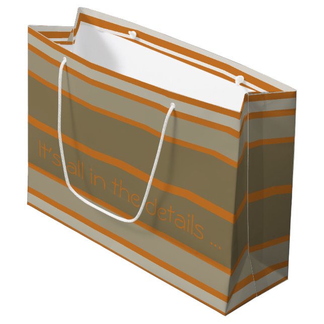 Stylish Modern Paper Shopping Large Gift Bag (Front Angled)
