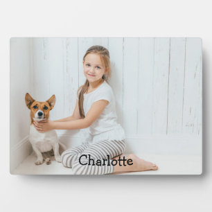 Stylish  Modern Personalized Photo Monogram Plaque