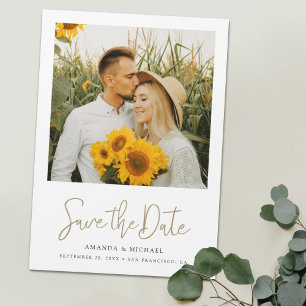 Stylish Modern Photo Save the Sate Magnet