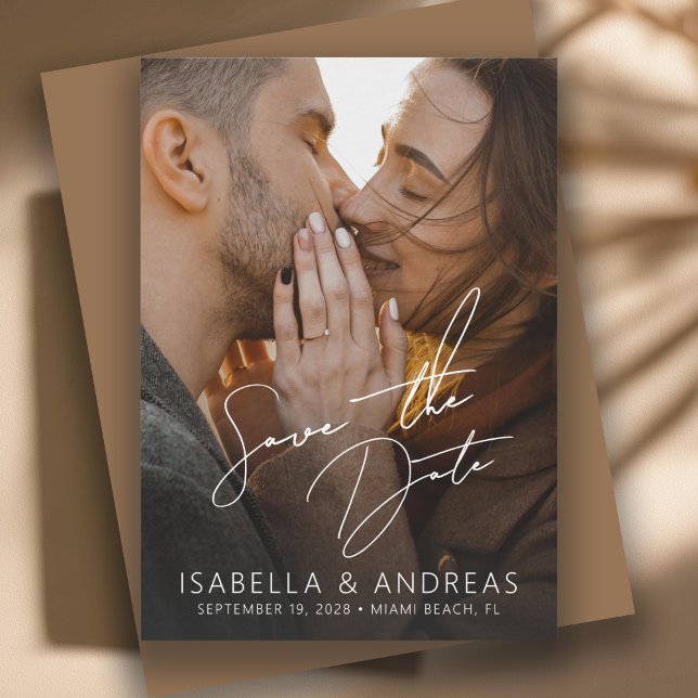 Stylish Modern Photo Wedding Save the Date (Créateur téléchargé)
