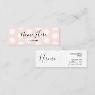 Stylish Modern Polka Dot Mini Business Cards