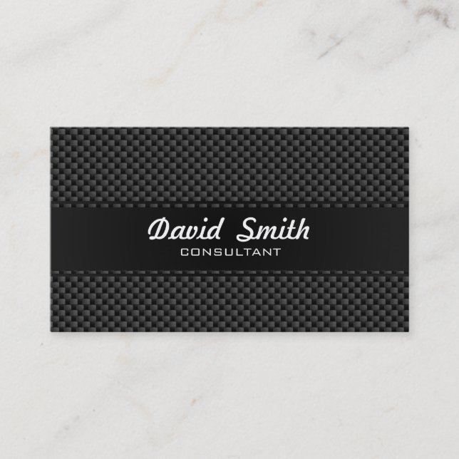Stylish, modern, professional carbon fiber business card (Front)