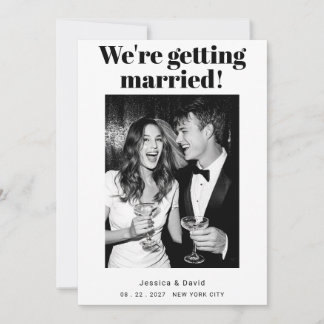 Stylish Modern Save the Date Card