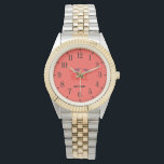 STYLISH MODERN SILVERY GOLDEN RED ORANGE BRANDED WATCH<br><div class="desc">THIS IS A DESIGN FITTING FOR EVERYONE.YOU CAN CHANGE, RESIZE OR ADD LOGO, PHOTO, TEXT AND COLOURS THE WAY YOU LIKE.THANK YOU.</div>