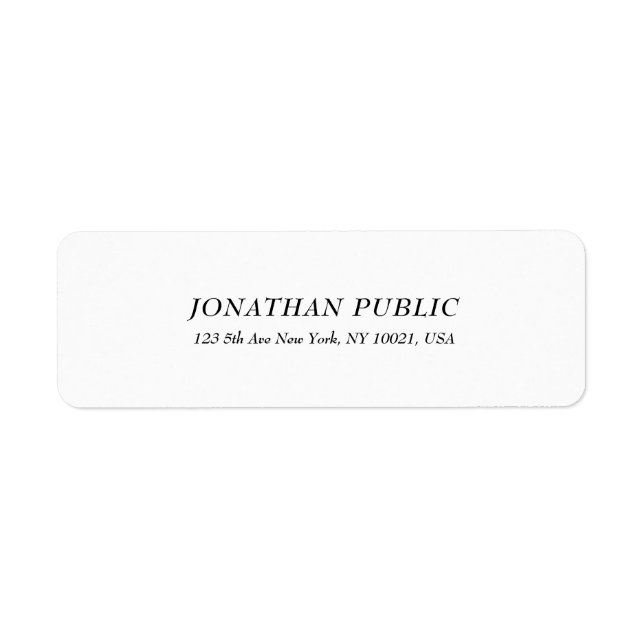 Stylish Modern Simple White Template Professional (Front)