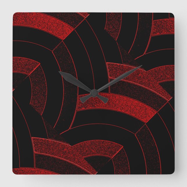 stylish modern sophisticated chevrons square wall clock (Front)