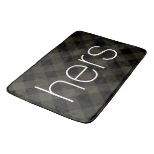 Stylish Modern Stripes and Colours Pattern hers Bath Mat