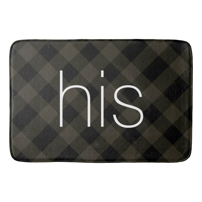 Stylish Modern Stripes and Colours Pattern his Bath Mat (Front)