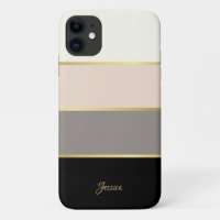 Stylish Modern Stripes Pattern with Name