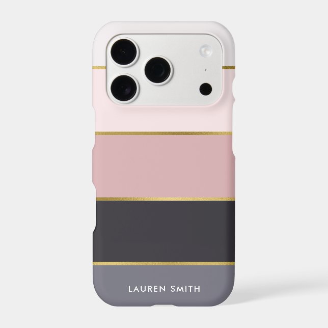 Stylish Modern Stripes Personalized (Back)