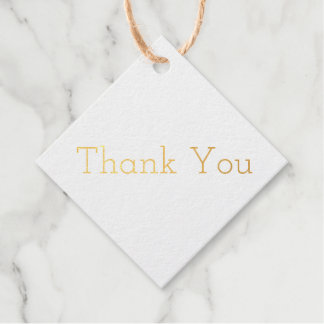 Stylish Modern Thank You Gold Favour Tags