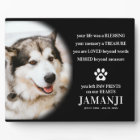 Stylish Modern Tribute Quote Photo Pet Remembrance
