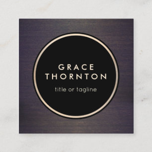 Stylish Modern Wood Professional Designer Square Business Card