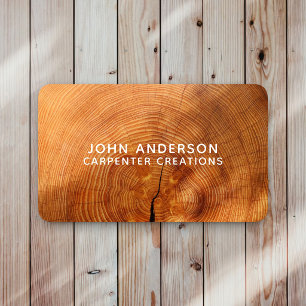 Stylish Modern Wooden Carpentry Business Card