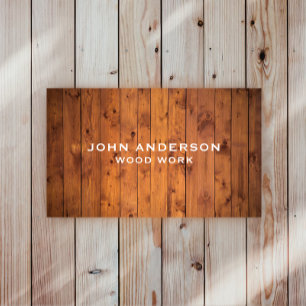 Stylish Modern Wooden Carpentry Business Card