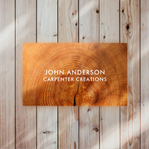 Stylish Modern Wooden Carpentry Business Card