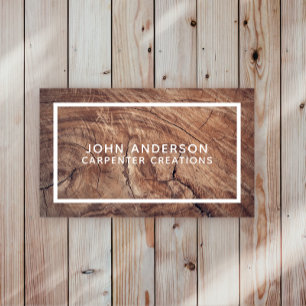 Stylish Modern Wooden Carpentry Business Card
