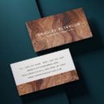 Stylish Modern Wooden Carpentry Construction Business Card<br><div class="desc">Stylish Modern Wooden Carpentry Construction Business Cards features a simple yet stylish design features a stylish wooden furniture pattern with an overlay of your name and company or designation on the front. On the reverse is your personalized contact details. Personalize by editing the text in the text box provided. Designed...</div>