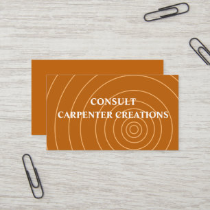 Stylish Modern Wooden Carpentry Professional Business Card