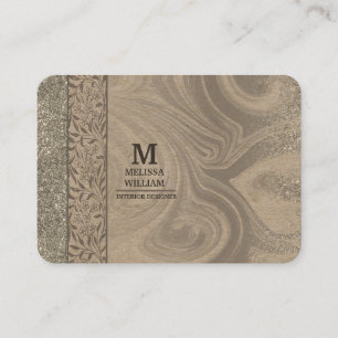 Stylish Modern Wooden Craft Paper Business Card