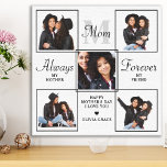 Stylish MOM Personalized Monogram 5 Photo Collage Canvas Print<br><div class="desc">Surprise mom this mothers day with a personalized 5 photo unique mother poem & monogram canvas. "Always My Mother, Forever My Friend" Personalize this mom canvas with favourite photos, message and name.. Visit our collection for the best mom mother's day gifts and personalized mom gifts. COPYRIGHT © 2022 Judy Burrows,...</div>