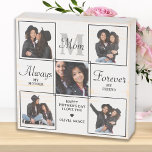 Stylish MOM Personalized Monogram 5 Photo Collage Wooden Box Sign<br><div class="desc">Surprise mom this mothers day with a personalized 5 photo unique mother poem & monogram wooden box sign. "Always My Mother, Forever My Friend" Personalize this mom plaque with favourite photos, message and name.. Visit our collection for the best mom mother's day gifts and personalized mom gifts. COPYRIGHT © 2022...</div>