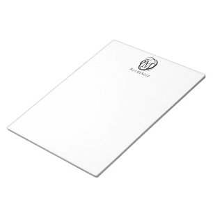 Stylish Mondern Elegant Monogram Name Notepad
