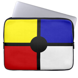 Stylish Mondrian Inspired Art & Basic Colours Laptop Sleeve