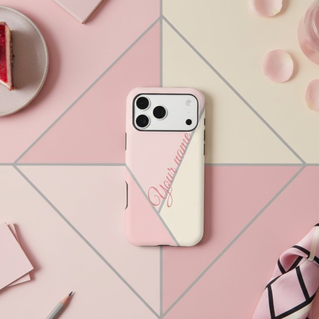 Stylish monochrome pink Case-Mate iPhone case (Creator Uploaded)